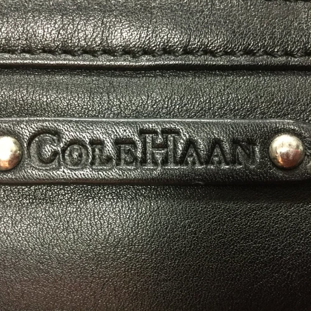 Cole Haan  women  Pure Luxury Leather Black satchel Shoulder Bag - Picture 3 of 14